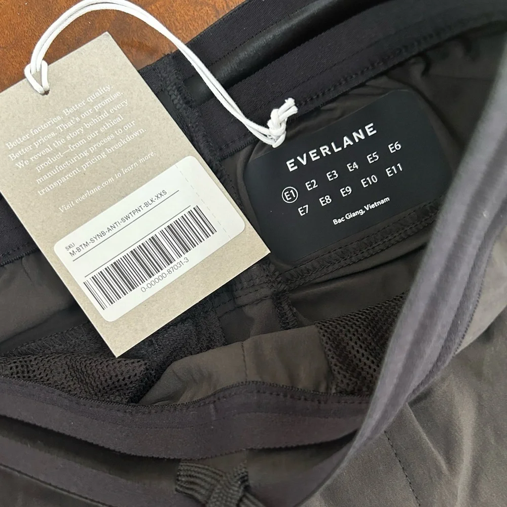 NEW Everlane Unisex XXS XS SM The Everyone Stretch Sweatpants Black Athleisure